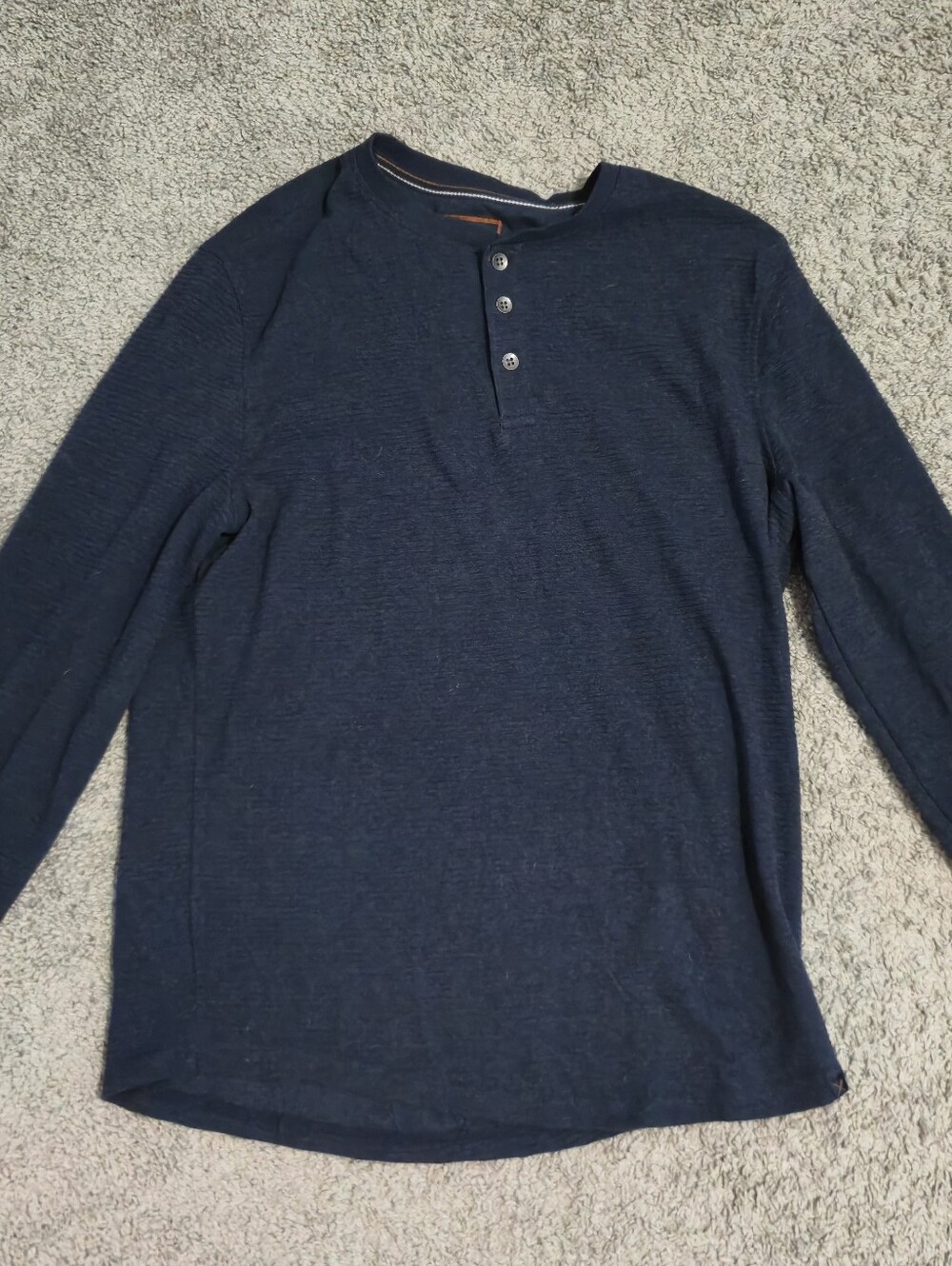NEW Denver Hayes Dark Navy Long-Sleeve Henley Men's Size M